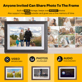 Kodak Classic Wooden Digital Photo Frame RCF-1012W, 10.1 inch Touchscreen, WiFi Enabled, 16GB Internal Memory extendable with Memory Card (Black)
