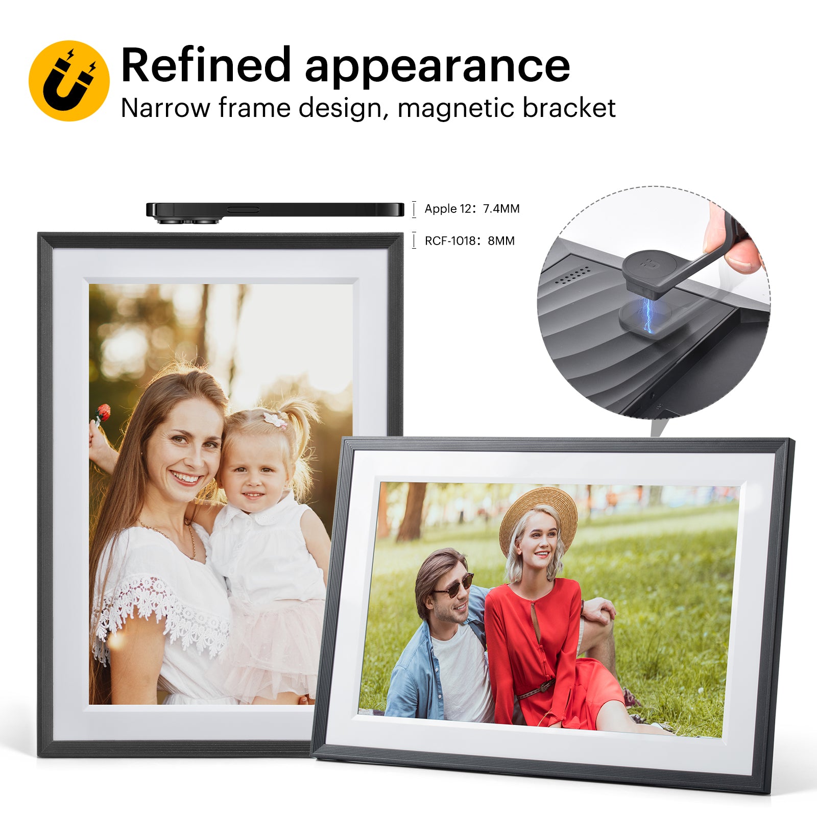 KODAK 10.1-inch Classic Digital Photo Frame RCF-1018, Wi-Fi Enabled, 32GB Touch-Screen Display with Automatic Rotation, Music, Video, Weather and Calendar