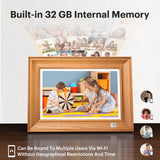 KODAK Digital Photo Frame RWF-127, Full HD 10.1 inch Touchscreen, WiFi Enabled, 32GB Internal Memory, Natural Wood with Photo, Video, Audio, Calendar & Weather Display Features (Burlywood)