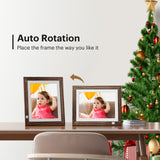 Kodak Rustic Wood WiFi-Enabled Digital Photo Frame HDPF-978, Advanced 9.7” Touchscreen with 2K Resolution, 32GB Internal Memory and Adjustable Stand