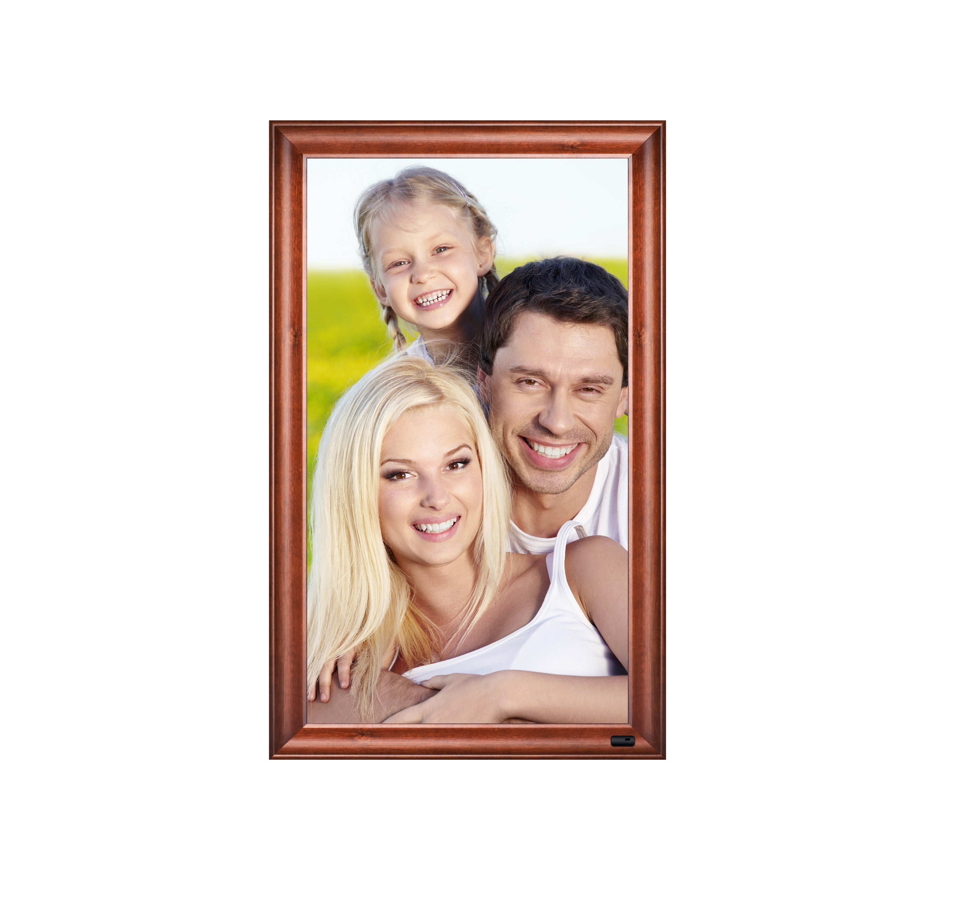 KODAK 32-inch Wi-Fi Enabled Large Wall Screen Digital Photo Frame, WF320V with 32GB Internal Memory, Wooden Frame with Photo, Video, Clock, Calendar, Weather Features and SD Card, USB and 3.5 Earphone Ports (Remote Control Incl.)