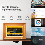 KODAK Digital Photo Frame RWF-127, Full HD 10.1 inch Touchscreen, WiFi Enabled, 32GB Internal Memory, Natural Wood with Photo, Video, Audio, Calendar & Weather Display Features (Burlywood)