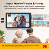 KODAK 21.5” Wi-Fi Digital Photo Frame – Black Wooden Frame (Model WF215)