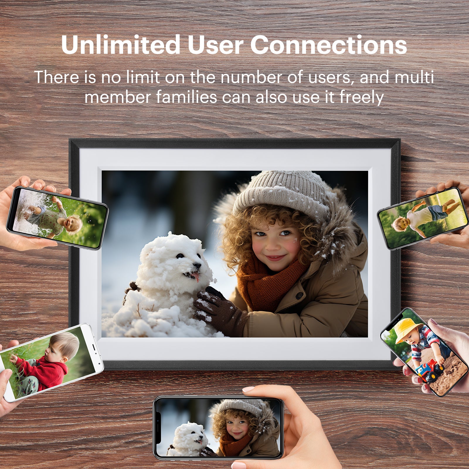 KODAK 10.1-inch Classic Digital Photo Frame RCF-1018, Wi-Fi Enabled, 32GB Touch-Screen Display with Automatic Rotation, Music, Video, Weather and Calendar