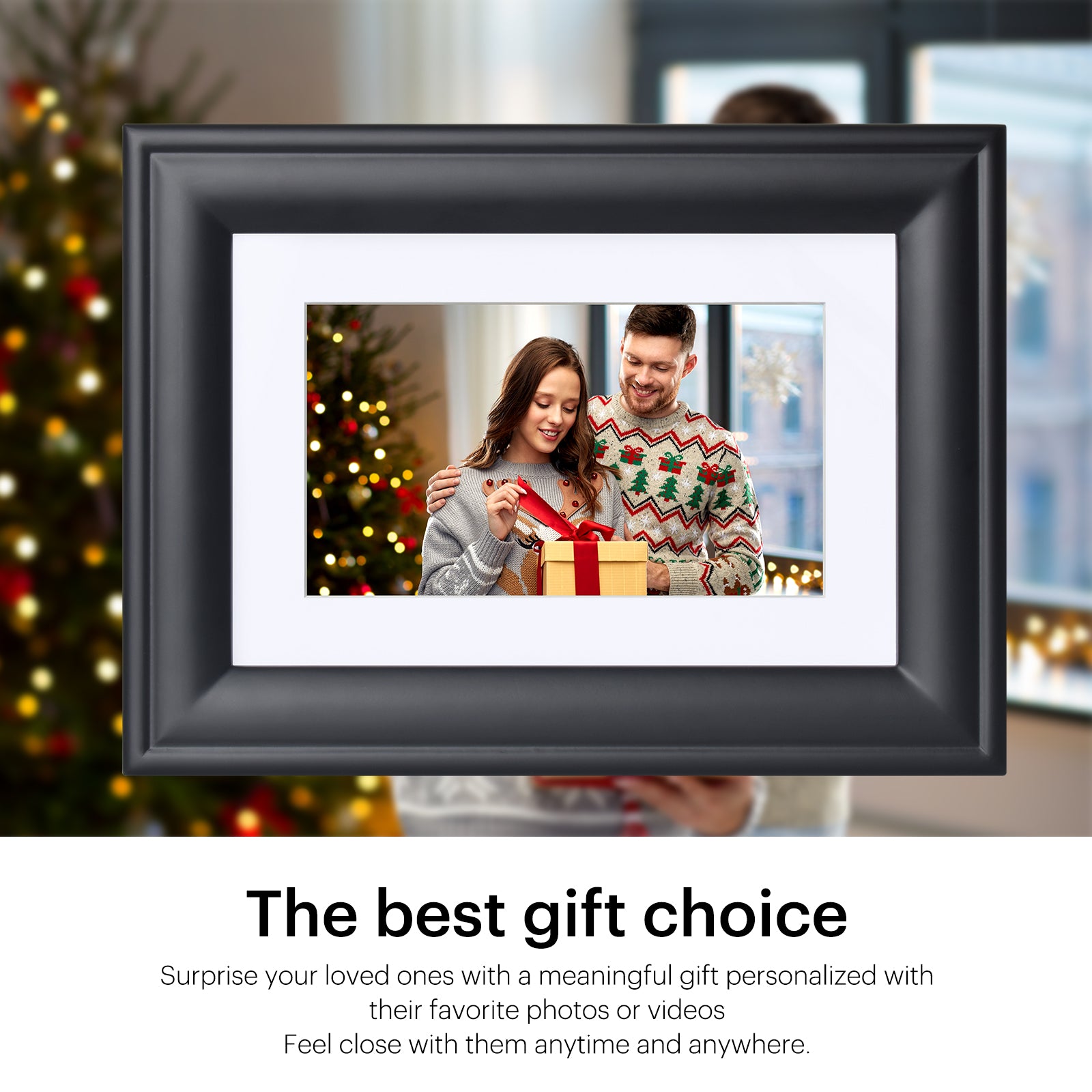 KODAK 7-inch High Resolution Digital LED Screen Photo Frame RDPF-700B, Elegant Wooden Frame, Easy Plug and Play (non-WiFi)