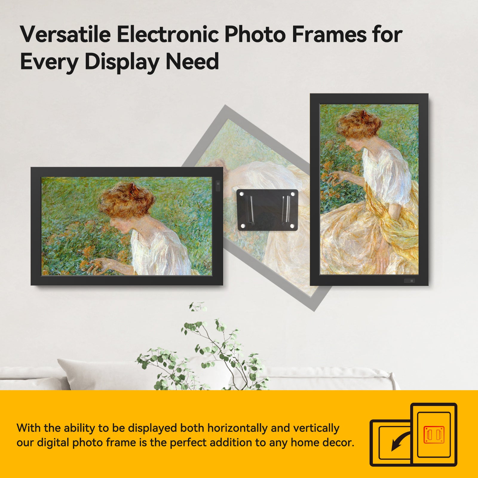 KODAK 21.5” Wi-Fi Digital Photo Frame – Black Wooden Frame (Model WF215)