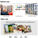 Kodak 10-inch Portable WiFi Digital Photo Frame RWF-108, 32GB Internal Storage, Touchscreen Adjustable Display, with Rechargeable Battery