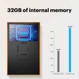 KODAK 17.3-inch Wi-Fi Enabled Digital Photo Frame WF173V, 32GB Internal Memory Wooden Frame with Photo, Video, Clock, Calendar, Weather and SD Card, USB and 3.5 Earphone Ports (Remote Control Incl.)