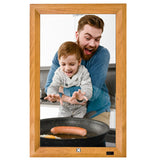 KODAK 23.8-inch Wi-Fi Enabled Digital Photo Frame WF238V, 32GB Internal Memory Wooden Frame with Photo, Video, Clock, Calendar, Weather and SD Card, USB and 3.5 Earphone Ports (Remote Control Incl.)