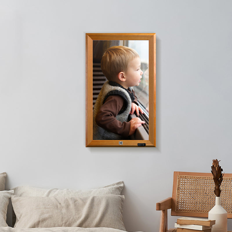 KODAK 17.3-inch Wi-Fi Enabled Digital Photo Frame WF173V, 32GB Internal Memory Wooden Frame with Photo, Video, Clock, Calendar, Weather and SD Card, USB and 3.5 Earphone Ports (Remote Control Incl.)