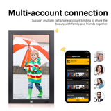 KODAK 17.3-inch Wi-Fi Enabled Digital Photo Frame WF173V, 32GB Internal Memory Wooden Frame with Photo, Video, Clock, Calendar, Weather and SD Card, USB and 3.5 Earphone Ports (Remote Control Incl.)