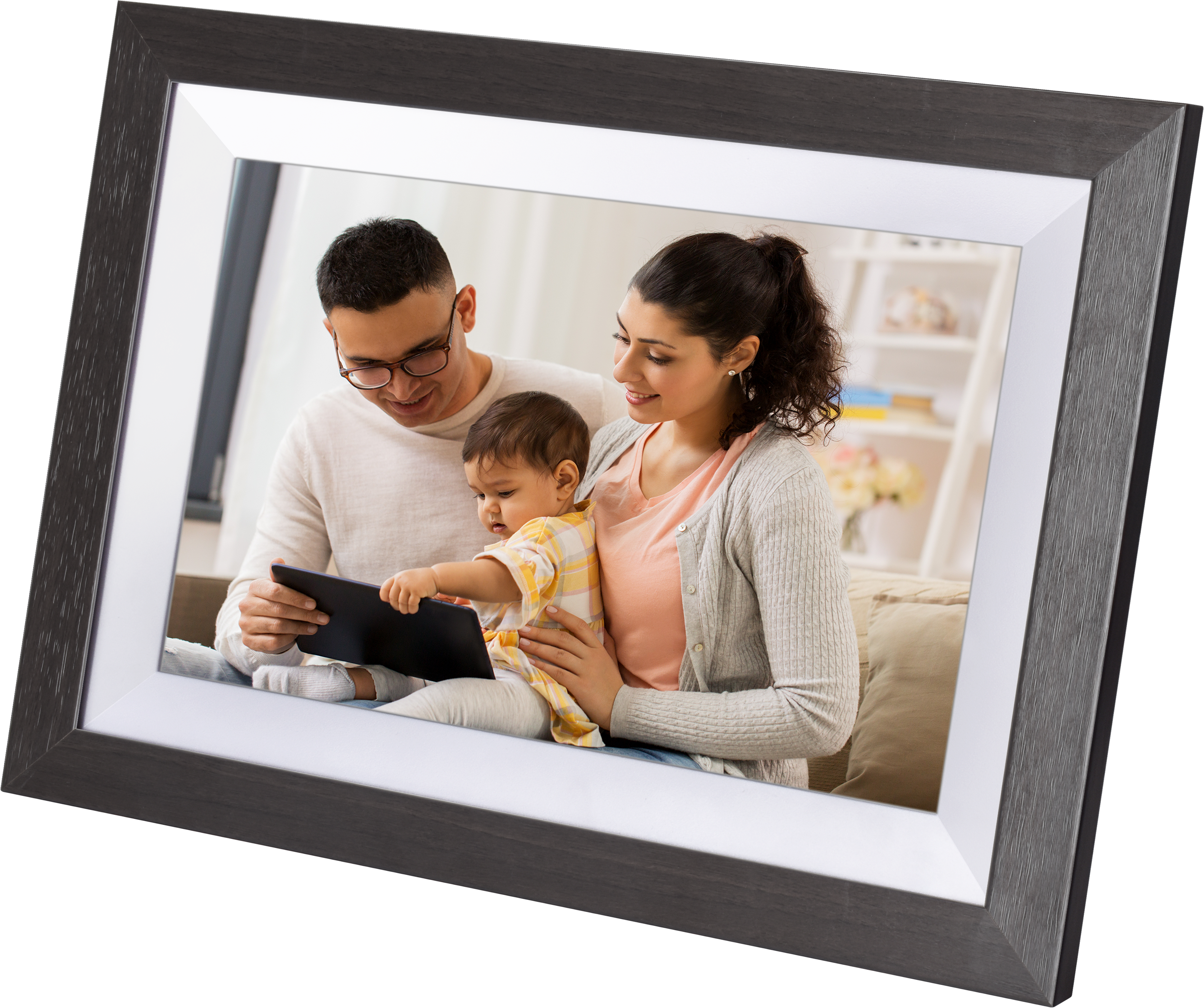 Kodak Classic Wooden Digital Photo Frame RCF-1012W, 10.1 inch Touchscreen, WiFi Enabled, 16GB Internal Memory extendable with Memory Card (Black)