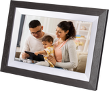 Kodak Classic Wooden Digital Photo Frame RCF-1012W, 10.1 inch Touchscreen, WiFi Enabled, 16GB Internal Memory extendable with Memory Card (Black)