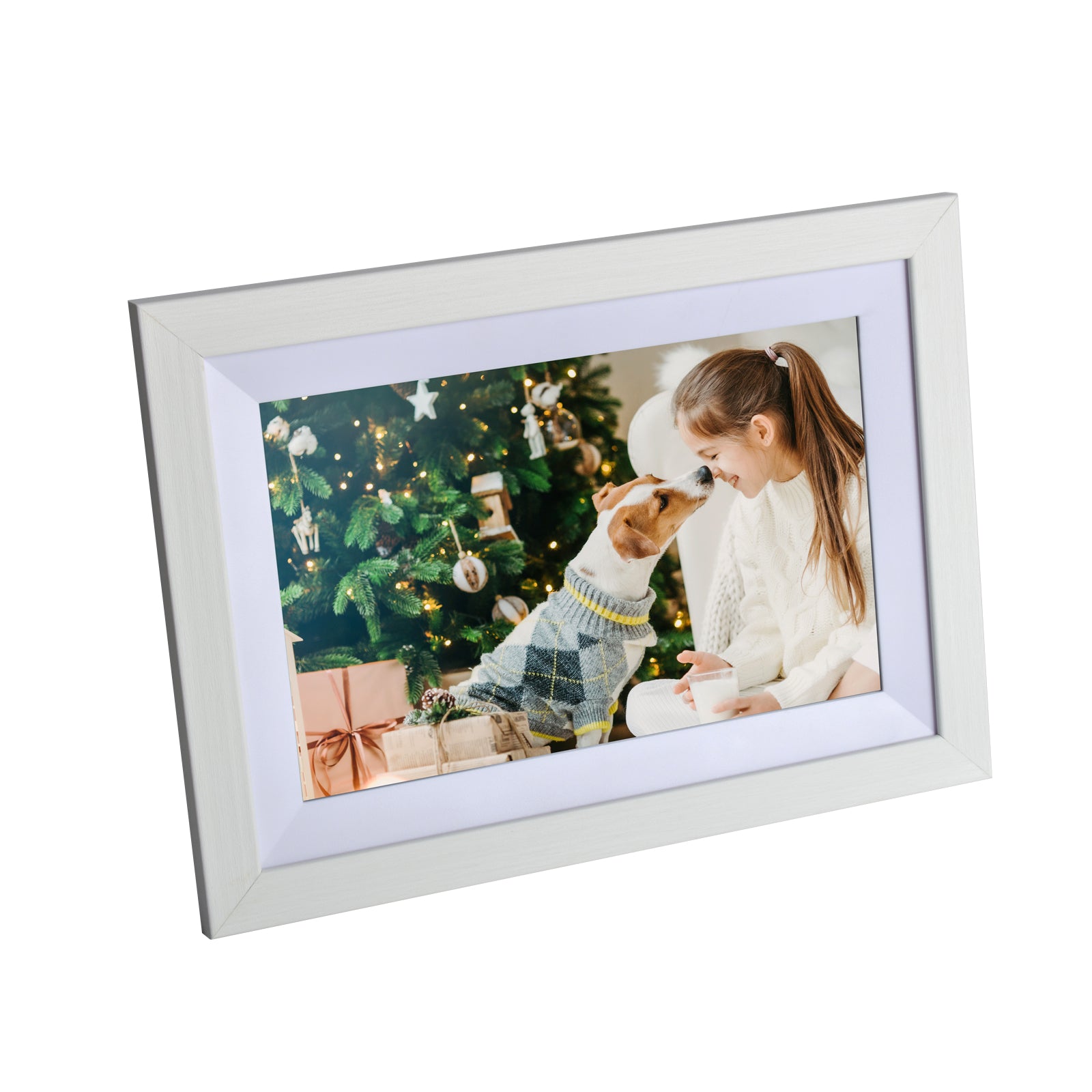 KODAK Classic Photo Frame 10.1 inch Wi-Fi Enabled RCF-1012W in Natural Wooden Frame Bundled with Two Extra Frames in Black and White 32GB Internal Memory, 10GB Cloud Storage