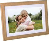 KODAK Classic Photo Frame 10.1 inch Wi-Fi Enabled RCF-1012W in Natural Wooden Frame Bundled with Two Extra Frames in Black and White 32GB Internal Memory, 10GB Cloud Storage