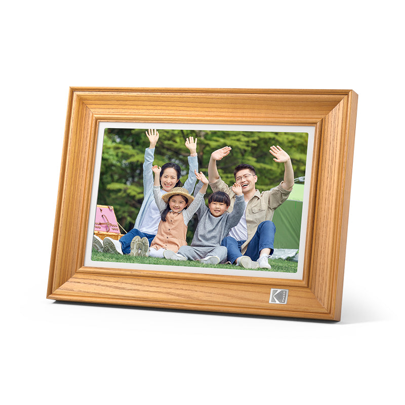 KODAK Digital Photo Frame RWF-127, Full HD 10.1 inch Touchscreen, WiFi Enabled, 32GB Internal Memory, Natural Wood with Photo, Video, Audio, Calendar & Weather Display Features (Burlywood)
