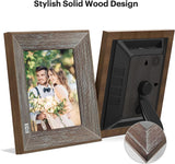 Kodak 8-inch Wi-Fi Classic Digital Photo Frame RCF-8013W, Touch Screen, Wooden Frame, 16GB Internal Memory with Music, Video, Calendar and Weather Display Features