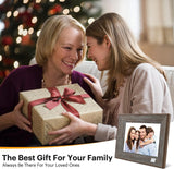 Kodak 8-inch Wi-Fi Classic Digital Photo Frame RCF-8013W, Touch Screen, Wooden Frame, 16GB Internal Memory with Music, Video, Calendar and Weather Display Features