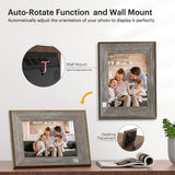 Kodak 8-inch Wi-Fi Classic Digital Photo Frame RCF-8013W, Touch Screen, Wooden Frame, 16GB Internal Memory with Music, Video, Calendar and Weather Display Features