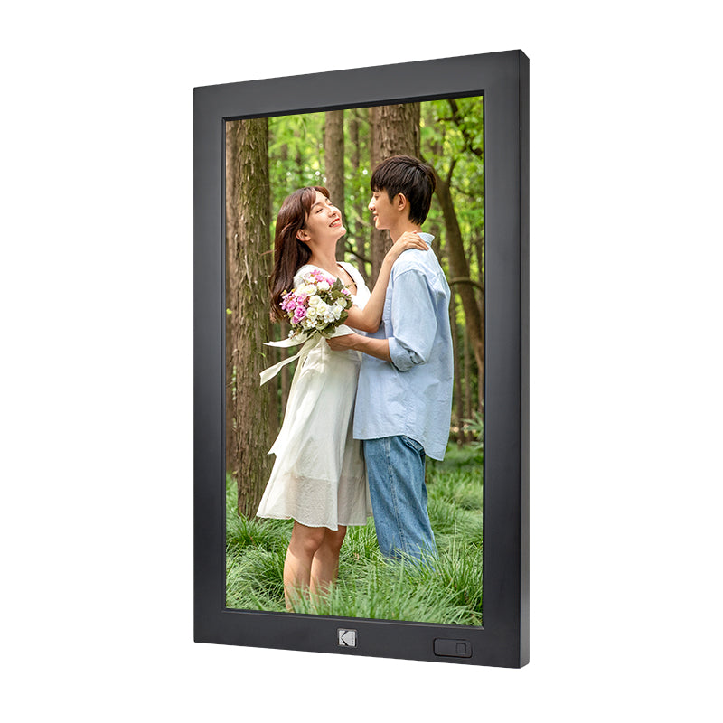 KODAK 23.8-inch Wi-Fi Enabled Digital Photo Frame WF238V, 32GB Internal Memory Wooden Frame with Photo, Video, Clock, Calendar, Weather and SD Card, USB and 3.5 Earphone Ports (Remote Control Incl.)