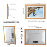 KODAK Classic Photo Frame 10.1 inch Wi-Fi Enabled RCF-1012W in Natural Wooden Frame Bundled with Two Extra Frames in Black and White 32GB Internal Memory, 10GB Cloud Storage