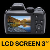 Kodak PIXPRO Astro Zoom AZ421-BK 16MP Digital Camera with 42X Optical Zoom and 3" LCD Screen (Black)