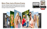 KODAK Digital Photo Frame RWF-127, Full HD 10.1 inch Touchscreen, WiFi Enabled, 32GB Internal Memory, Natural Wood with Photo, Video, Audio, Calendar & Weather Display Features (Burlywood)