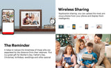 Kodak Rustic Wood WiFi-Enabled Digital Photo Frame HDPF-978, Advanced 9.7” Touchscreen with 2K Resolution, 32GB Internal Memory and Adjustable Stand