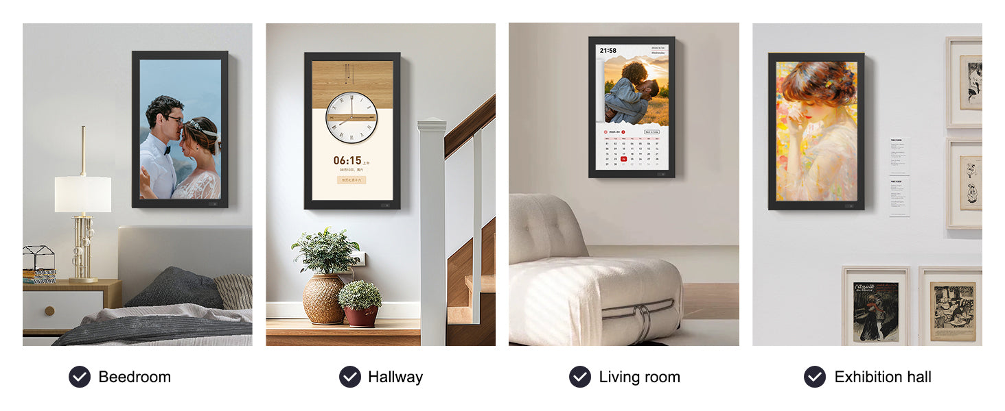 KODAK 21.5” Wi-Fi Digital Photo Frame – Black Wooden Frame (Model WF215)