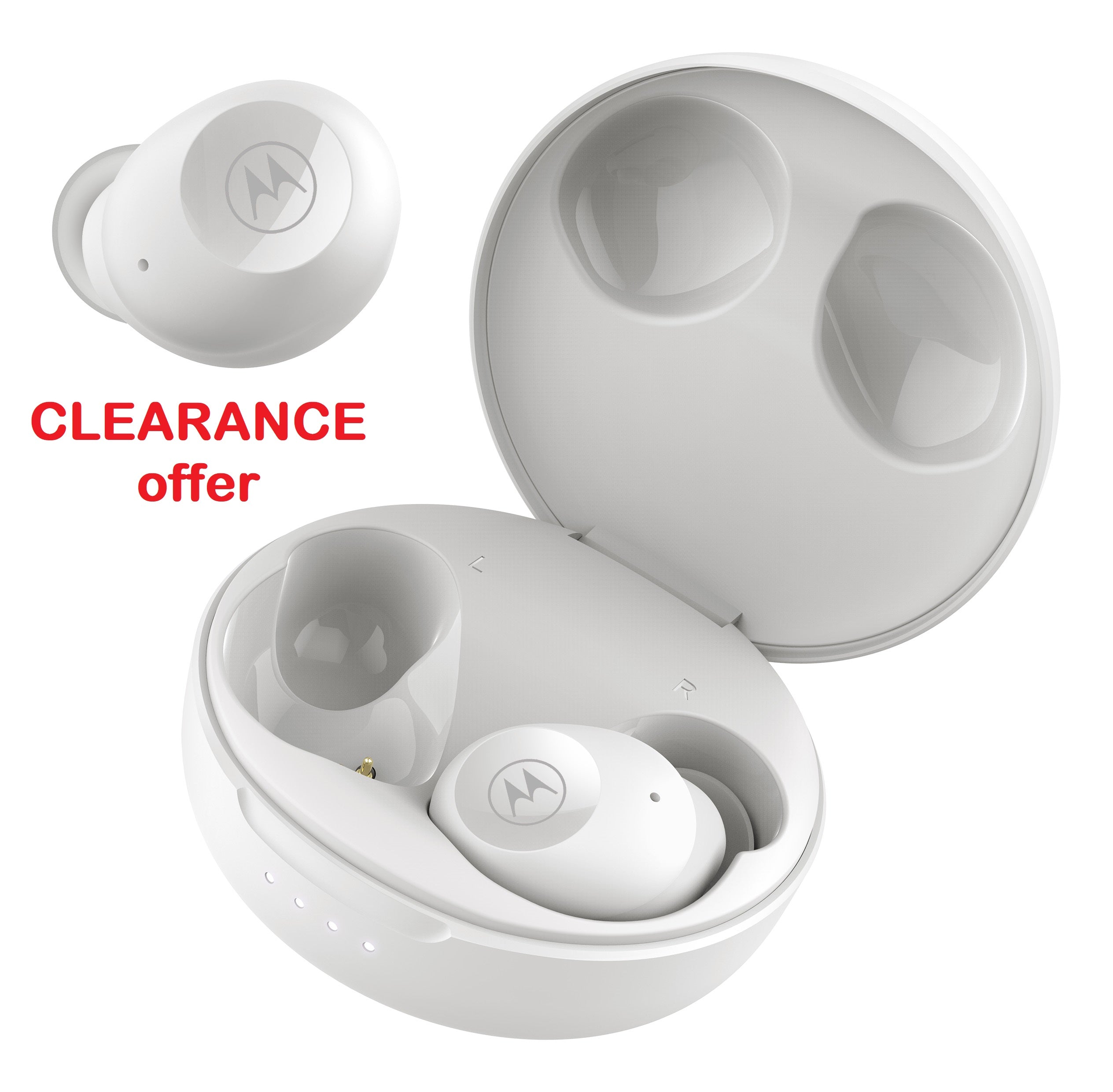 Motorola MOTO BUDS 250 True Wireless Bluetooth Earbuds IPX5 Water Resistant with Wireless Charging Case