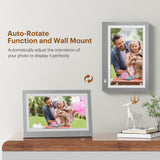KODAK 11.6-inch Full HD Digital Photo Frame, Wi-Fi Enabled With 32GB Internal Memory, Auto Rotate, Light Sensor, Music, Video, Calendar and Weather Display RWF-116 (Grey Wood)