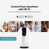 ttec Wizi Pro, Full HD 360 Degree Plug & Play Wi-Fi Smart Security Camera for Wall, Desktop and Ceiling