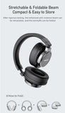 Awei A710BL Active Noise Cancelling Wireless Over-Ear Foldable Headphones