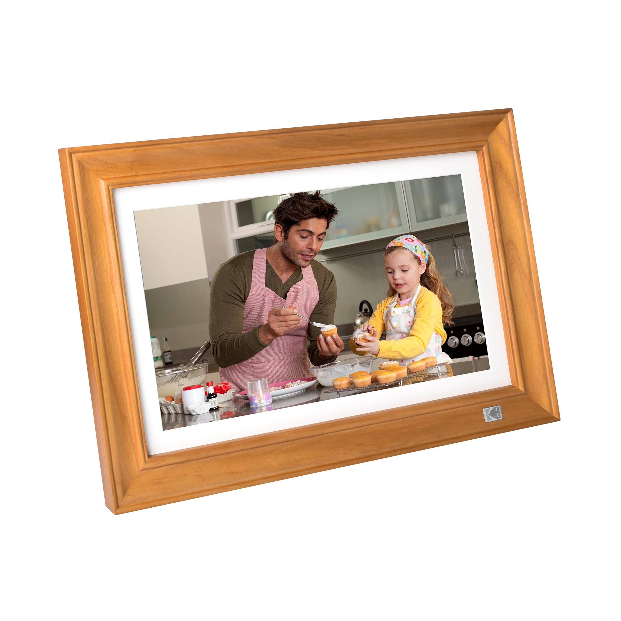 Kodak Classic 14.1 inch WiFi Enabled Digital Photo Frame with Full HD Touchscreen and 32GB Built-in Memory for Photo, Video and Audio Play (Burlywood)