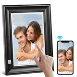 KODAK Digital Photo Frame RWF-127, Full HD 10.1 inch Touchscreen, WiFi Enabled, 32GB Internal Memory, Natural Wood with Photo, Video, Audio, Calendar & Weather Display Features