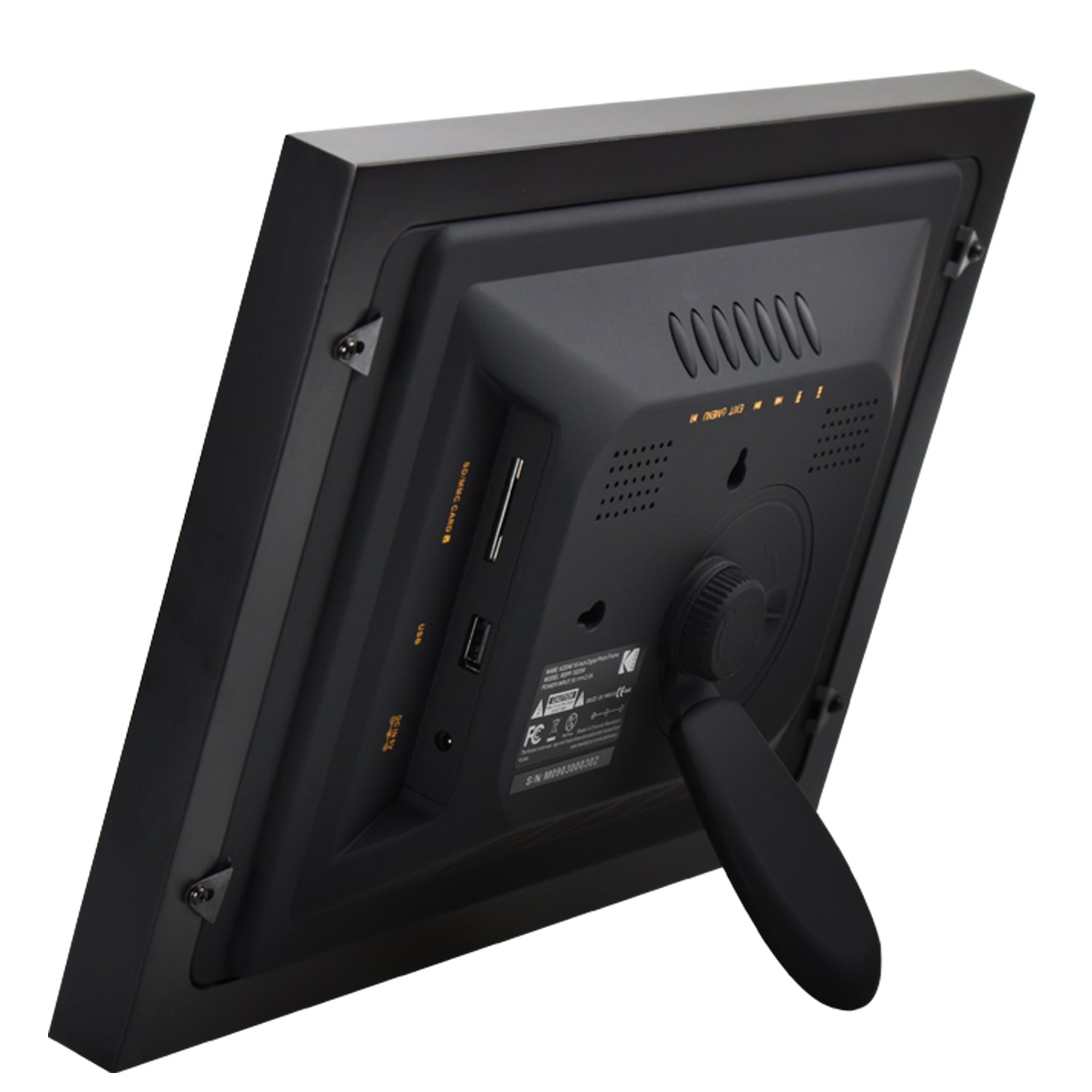 Kodak 10.1 Inch Wood Digital Picture Frame RDPF-1020V with Remote Control, IPS Screen HD Display, Auto-Rotate, Wall Mountable, Programmable Auto On/Off, Enjoy Your Precious Moment in Slideshow, Black (No Wi-Fi)