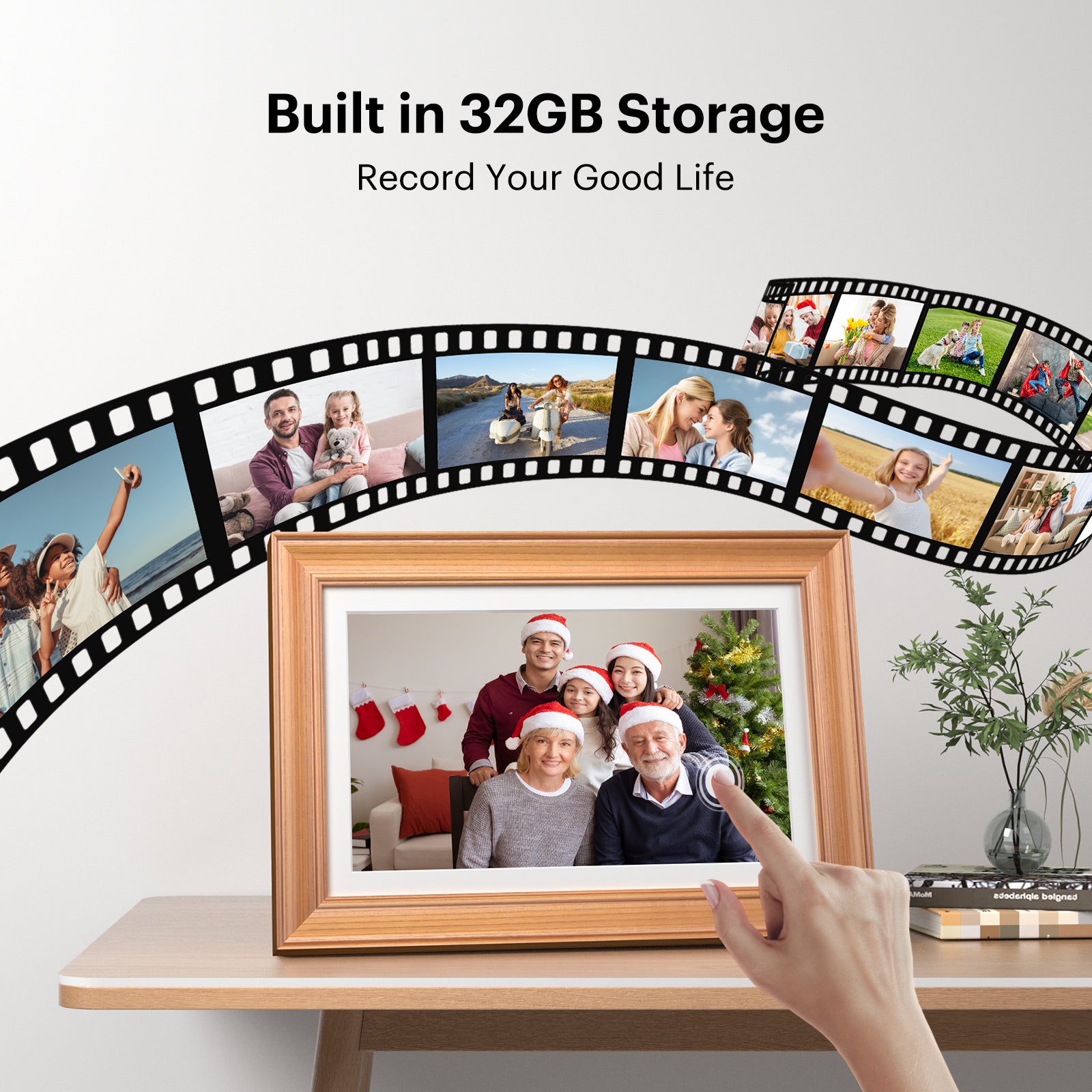 Kodak Classic 14.1 inch WiFi Enabled Digital Photo Frame with Full HD Touchscreen and 32GB Built-in Memory for Photo, Video and Audio Play (Burlywood)