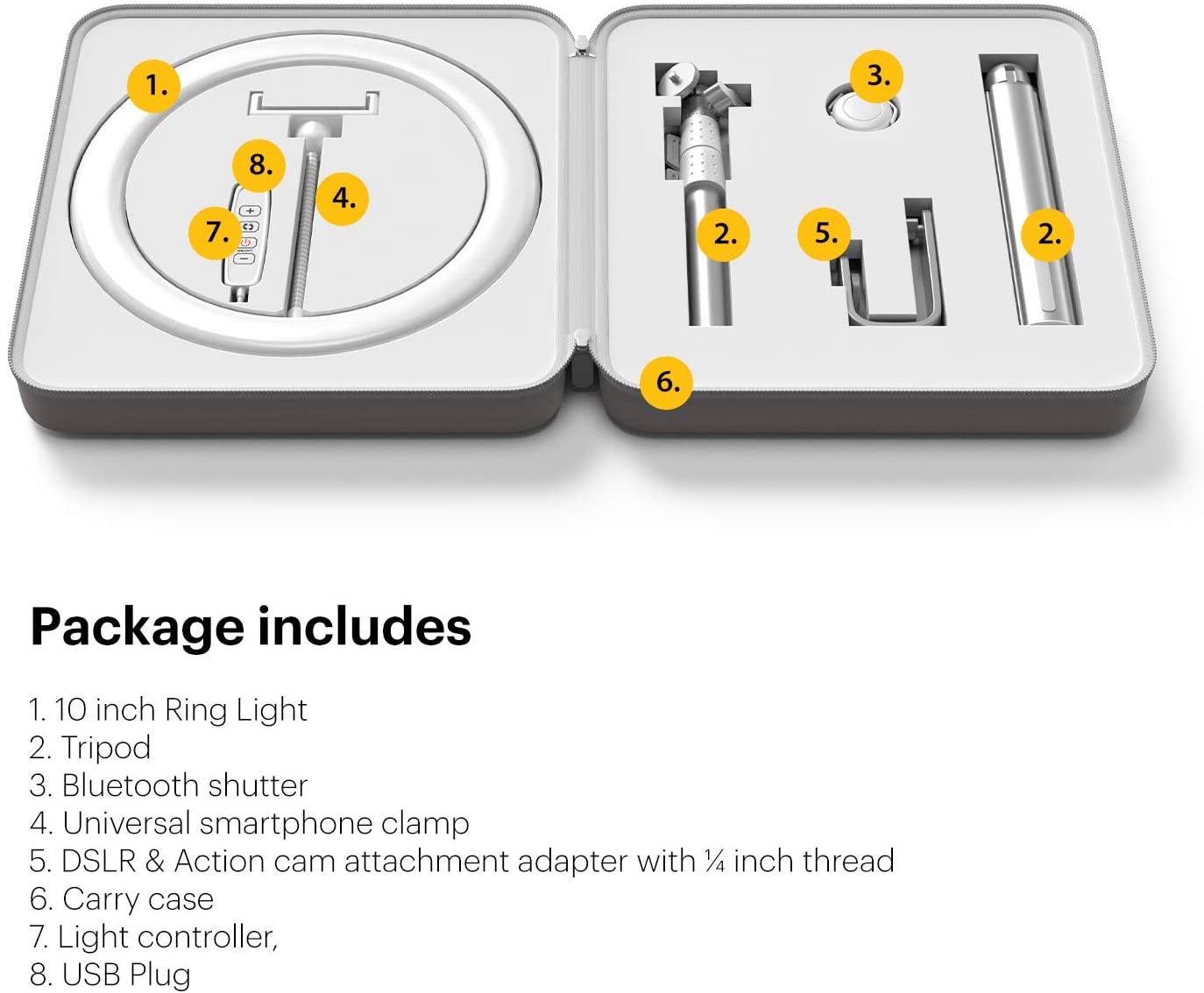 kodak premium ring light what's in the box