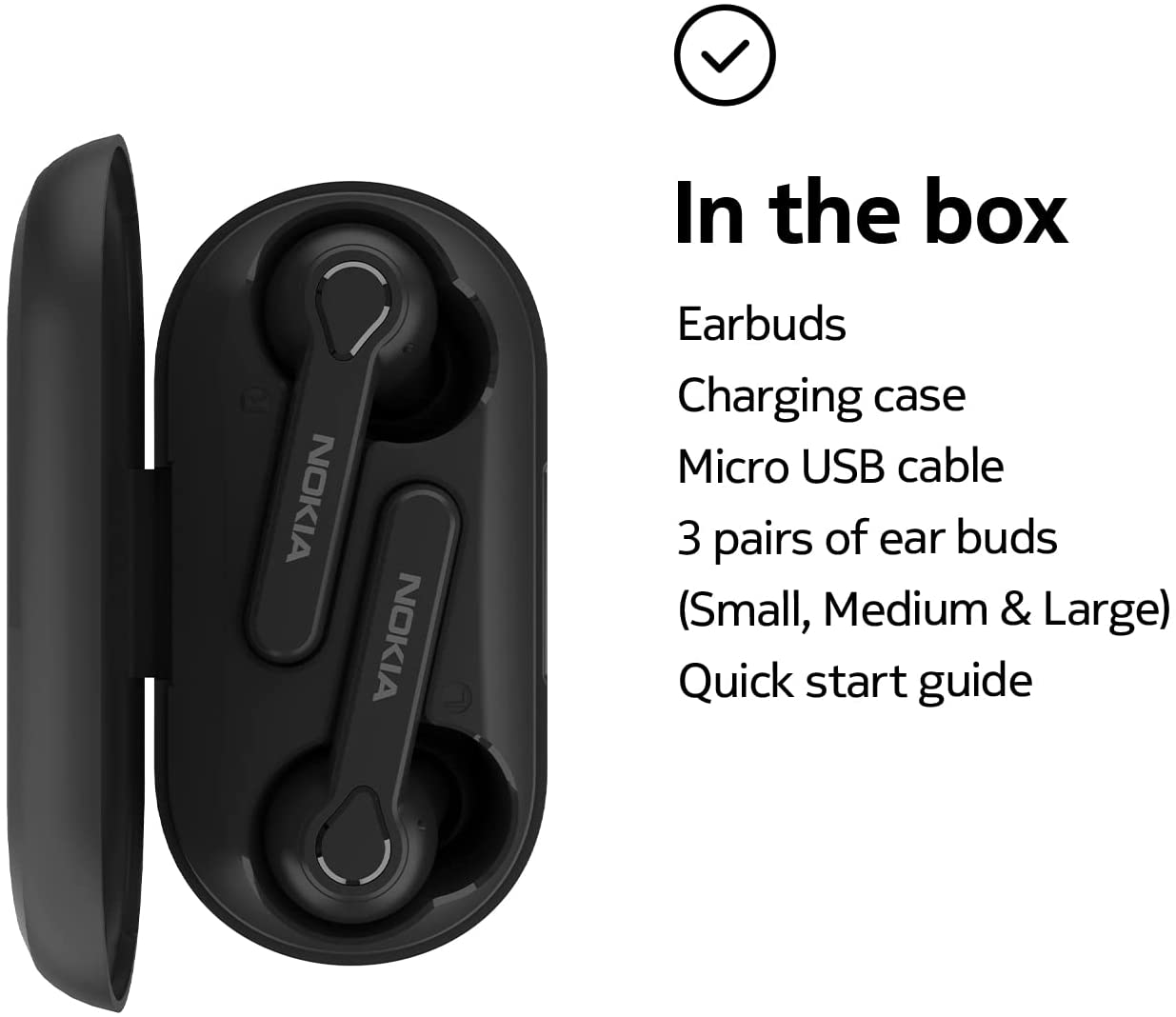 Nokia Lite Earbuds BH-205, Universal True Wireless Earphones