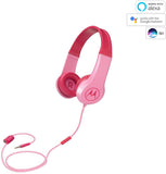 Motorola Squads 200 Kids Corded Headphone pink with in built alexa, google or siri