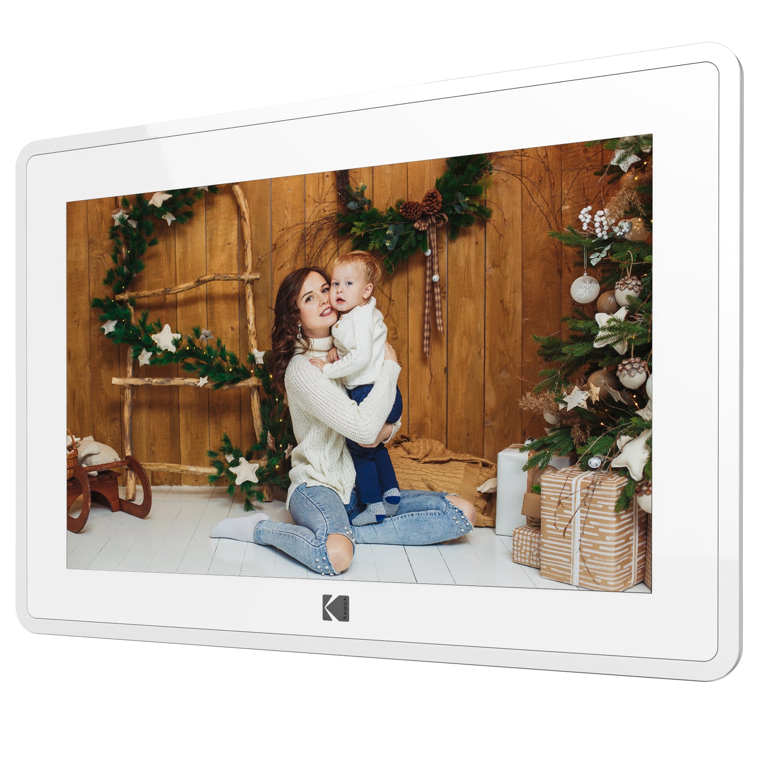 Kodak RCF-106 Wi-Fi 10" Digital Photo Frame IPS Touch Screen, 16GB Internal Memory with Picture/Music/Video Features (White)