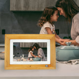 Kodak 10-inch Digital Photo Frame in Burlywood Frame on bench