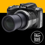 Kodak PIXPRO AZ422 Reflex Astro Zoom Bridge Black 20MP Camera with 42x Optical Zoom