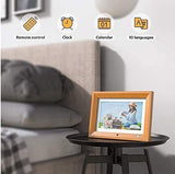 Kodak 10-inch Digital Photo Frame in Burlywood Frame on bedside table
