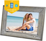 Kodak Distressed Antique Gray Rustic Wood 10-inch Wi-Fi Digital Picture Frame RCF-1013W, Touch Screen, 16GB Internal Memory with Photos, Music, Video, Calendar and Weather Display Features