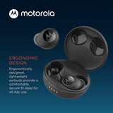 Motorola MOTO BUDS 250 True Wireless Bluetooth Earbuds IPX5 Water Resistant with Wireless Charging Case