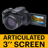 Kodak PIXPRO AZ652 Black 20MP Digital Camera with 65x Optical Zoom