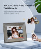 Kodak 8-inch Wi-Fi Classic Digital Photo Frame RCF-8013W, Touch Screen, Wooden Frame, 16GB Internal Memory with Music, Video, Calendar and Weather Display Features