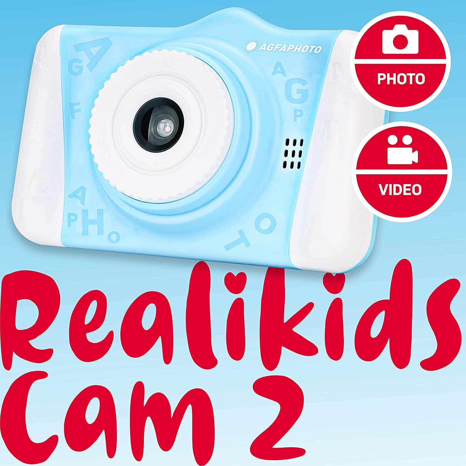 AgfaPhoto Realikids Cam 2 Digital Camera for Children 12MP Photo 1080P Video (CLEARANCE DEAL)