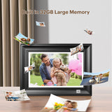 KODAK Digital Photo Frame RWF-127, Full HD 10.1 inch Touchscreen, WiFi Enabled, 32GB Internal Memory, Natural Wood with Photo, Video, Audio, Calendar & Weather Display Features